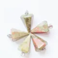 Pendente pendolo in cristallo unakite naturale esagonale collana accessorio modo - Unakite