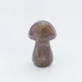 Natural crystal 3.5cm mushroom ornament carved gemstone agate home decor healing crystal stone - Purple Aventurine