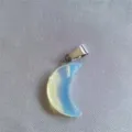 Opaal halve maan hanger, kattenoog edelsteen mini maan ketting oorbellen DIY sieraden onderdelen - Opaal (Synthetisch)