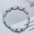 Natural crystal long bar square bead bracelet fashion fresh energy crystal stone jewelry - White Crystal