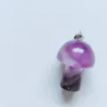 Natuurlijke Amethist Paddenstoel Hanger Paars Kristal Edelsteen Sieraden Accessoire - Paddestoel Hanger