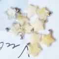Yellow Crystal Star Pendant 2cm Natural Quartz Pentagram DIY Necklace Jewelry Accessory - Citrine
