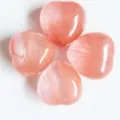15mm Mini Naturstein Herz Ornament in Rosa für Schmuckhandwerk und Hausdekoration - 5 Stück / Wassermelonenrot (Synthetisch)