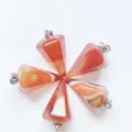 Pendente con pendolo esagonale in agata di cristallo naturale collana gioiello moda - Agata rossa