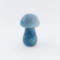 Natural crystal mushroom ornament, blue gemstone carved craft for exquisite home decor. - Blue Aventurine