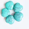 Natural turquoise heart crystal stone palm stone ornament, smooth polished pocket heart decor - Turquoise (Synthetic)
