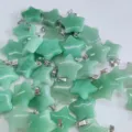 Green crystal pentagram star pendant DIY necklace bracelet jewelry accessories wholesale - Green Aventurine