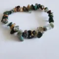 Natural multi-color chip stone bracelet, colorful crystal agate elastic fashion jewelry. - India Agate