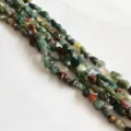Natural irregular gemstone chip beads strands, 6-8mm drilled loose stones for jewelry making. - India Agate