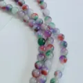 Colorful chalcedony loose beads multi-color DIY bracelet jewelry making accessories. - Color 016