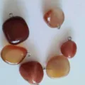 Natural stone mixed color semi-precious stone pendant for DIY handmade necklace accessory - Red Agate