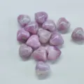 15mm natürliche rosa lila Lepidolith Herzform Stein Ornamente für Heimdekoration - Herz Ornament Stil / 1 Stück / Lilastein