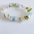 Natural irregular crystal chip bracelet multi-color gemstone stretch 5-8mm fashion jewelry - Colorful
