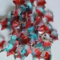Red blue gradient star pendant charms DIY necklace bracelet jewelry accessories wholesale - Red-Blue Glass