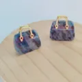 Natural crystal stone mini handbag pendant creative cute gemstone bag ornament display sku - Sodalite