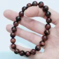 Red Tiger Eye Gemstone Bead Bracelet 8mm Single Circle Natural Crystal Fashion Jewelry SKU - Red Tiger's Eye AB+