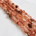 Natural irregular stone loose beads 6-8mm semi finished gemstone crystal gravel jewelry string - Red Agate