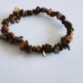 Natural gemstone chip bracelet irregular tiger eye crystal elastic fashion jewelry - Tiger Eye Stone Bracelet