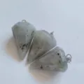 Pendolo di cristallo naturale cono esagonale ciondolo proiettile sfaccettato collana accessorio - Labradorite
