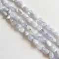 Natural blue lace agate irregular pebble shape loose crystal beads for DIY jewelry making 6-8mm - Purple Agate