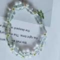 Nouveau Bracelet de Perles Chinois Cristal Transparent Forme de Bambou Élégance - Calebasse