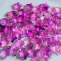 Pink star crystal pendant charms for DIY jewelry making, necklace bracelet accessories bulk - Pink Purple Glass