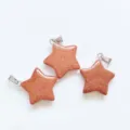 Goldstone pentagram star pendant diy necklace bracelet jewelry making accessory variant - Gold Sand Stone (Synthetic)