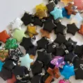 Natural crystal star pendant bulk wholesale 2cm pentagram gemstone charm DIY necklace - Defective Items