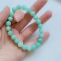 Natural crystal stone beaded bracelet minimalist green gemstone fashion jewelry for women - Amazonite