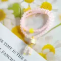 Nouveau bracelet de perles de cristal rose double couche style chinois avec charm pour femmes - Double couche 6 mm - Rose