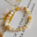 Natural stone beaded bracelet, crystal agate single-turn gemstone jewelry for daily wear. - Yangchun Jade