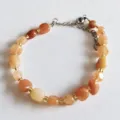 Bracelet de perles en pierre précieuse de cristal irrégulier naturel pour femmes bijoux de mode - Aventurine Rouge