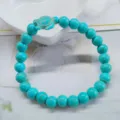 Bohemian turquoise beaded bracelet with a detailed sea turtle charm for summer beach vacation - Sea Turtle