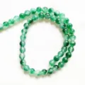 Transluzente grüne behandelte Chalcedon-Rundperlen für die DIY-Schmuckherstellung - 6mm / Grüner Phantomquarz