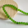 Green glass round beads loose bead DIY handmade necklace bracelet jewelry accessories wholesale - Green