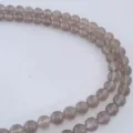 Grey agate gemstone beads double strand for DIY jewelry making and craft accessories. - 4mm / 7A Gray Agate