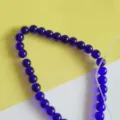 Dark Blue Glass Round Beads DIY Loose Beads Handmade Necklace Bracelet Jewelry Accessories - Dark Blue