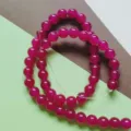Lebhafte magenta Chalzedon-Rundperlen für die handgefertigte DIY-Schmuckherstellung - 6mm / Dunkelrosenrot
