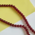 Dark red glass round beads variant for DIY handmade necklaces and bracelets jewelry. - Garnet Red
