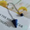 Natuurlijk kristal kegel slinger hanger edelsteen wichelroede zeshoekige kogel vorm - Klein (16*15 mm) / Synthetische Lapis
