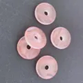 Natürliche rosa Kristall Donut Perlen Anhänger für DIY Schmuck Zubehör und Basteln - Wassermelonenrot (Synthetisch)