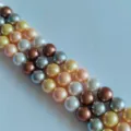Cuentas sueltas de perlas de concha de colores DIY pulsera collar accesorios de joyería - Color Mixto 06