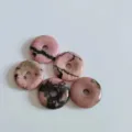 Natürlicher Edelstein Sicherheitschnalle Anhänger DIY Schmuck Zubehör Halskette Armband Material. - Schwarzlinien-Rhodochrosit