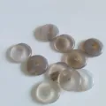 Natur Achat Stein Donut Perlen DIY Schmuck Zubehör für Halsketten Armbänder Anhänger - Grauer Achat