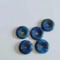 Natürlicher Lapislazuli Donut Anhänger Edelstein DIY Schmuck Zubehör Blaue Perlen - Lapislazuli
