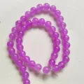Hochwertige lila Chalcedon Morganit Imitation Perlen für die DIY-Schmuckherstellung - 6mm / Tiefes Rosa-Lila
