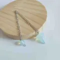 Natuurlijke kristal kegel slingeraanhanger lichtblauwe edelsteen ketting sieraden - Klein (16*15 mm) / Opaal (Synthetisch)