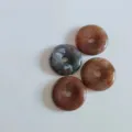 Natürlicher Stein Sicherheitschnalle Anhänger Variante, bunte Jade Donut DIY Schmuckzubehör. - Indischer Achat