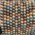 Cuentas de concha coloridas perlas falsas redondas para hacer joyas artesanales de bricolaje pulseras - Multicolor 14