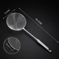 Edelstahl Seier Schaumlöffel Küchensieb Nudel Fritteuse Draht Mesh Kolander 42cm - mit Haken / 16 Zoll